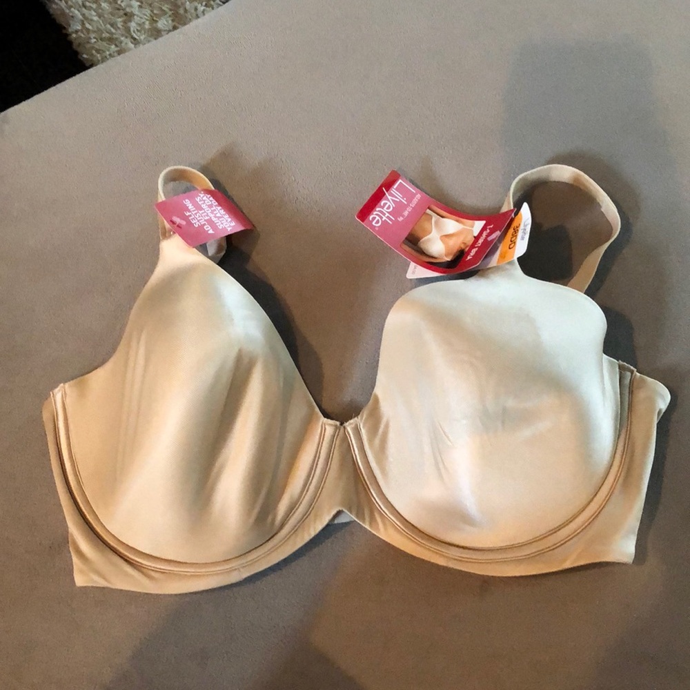 NWT Lilyette T‎ Shirt Bra Tan Nude 38DD